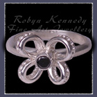 Sterling Silver and Black Diamond 'Butterfly' Ring Image