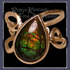 14 Karat Yellow Gold and Ammolite 'Lush' Ring Image
