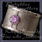 14 Karat Palladium White Gold and Lavendar Sapphire 'Mori's Glory' Ring Image