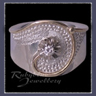 14 Karat Yellow & White Gold and Diamond Ring Image