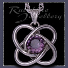Sterling Silver and Swarovski Amethyst 'Amity' Pendant Image