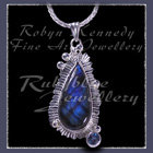 Sterling Silver, Labradorite and London Blue Topaz 'Blue Spirit' Pendant Image