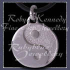 Sterling Silver and Sterlium Silver 'Yin ~ Yang' Pendant Image
