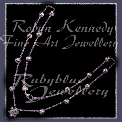 14 Karat White Gold and Diamonds "Elaines Ice' Necklace Image